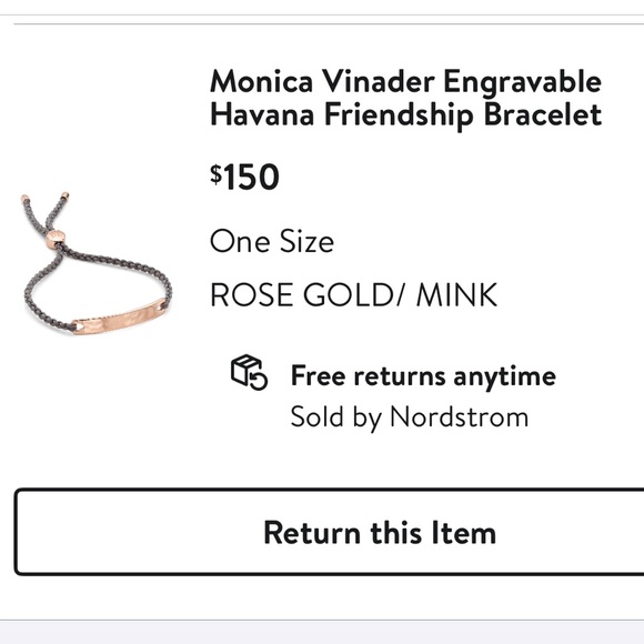 Monica Vinader Engravable Havana Friendship Bracelet - Picture 6 of 7